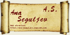Ana Šeguljev vizit kartica